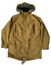 Animal Parka Jacket Coat Removable Sherpa Fleece Lining - Mustard Yellow XL
