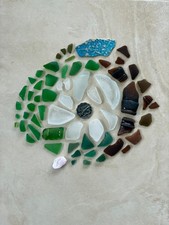 GENUINE BAHAMAS BEACH MULTICOLORED SEA GLASS AND POTTERY SURF TUMBLED