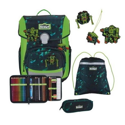 Schulranzen Scout NEO Cubes, 4-teiliges Set, 3 Funny Snaps Move, Der Allrounder