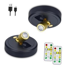 Rechargeable Wireless Battery Spotlight Indoor for Plant Rechargeable black-C