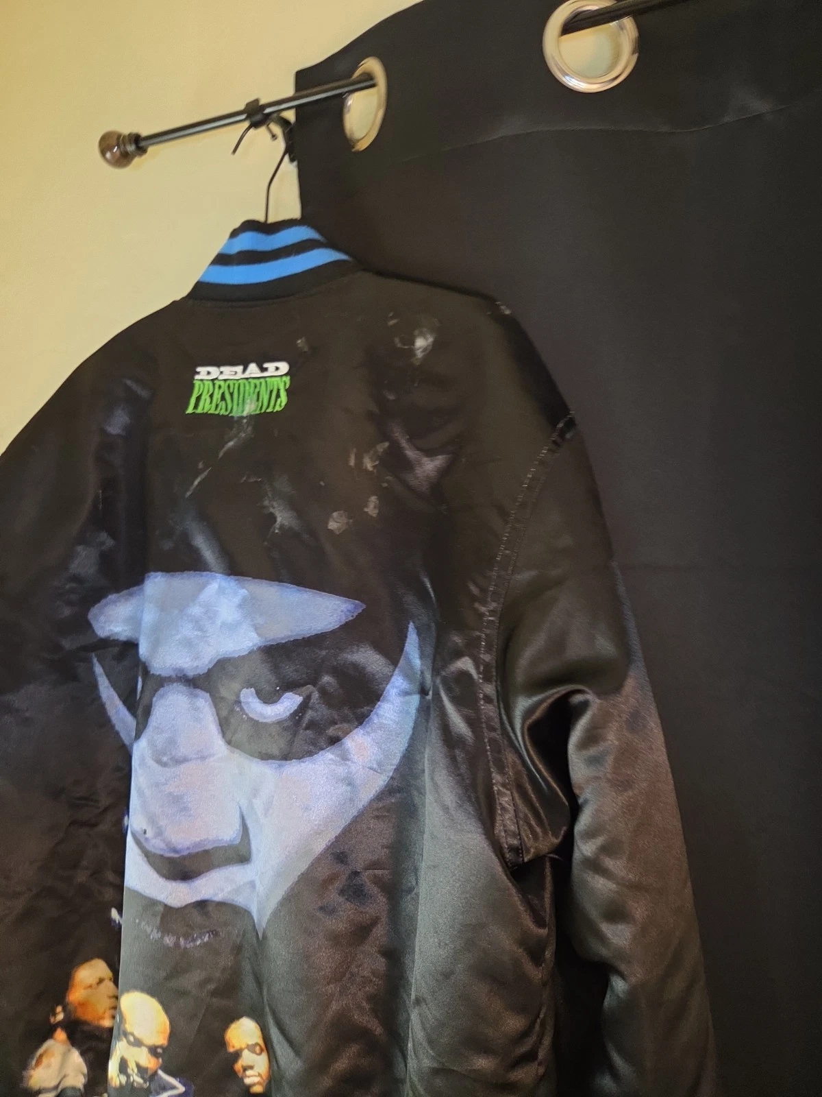 Mens Headgear Classics Dead Presidents 1995 Button Bomber Satin Jacket Size XL - product detail image 22