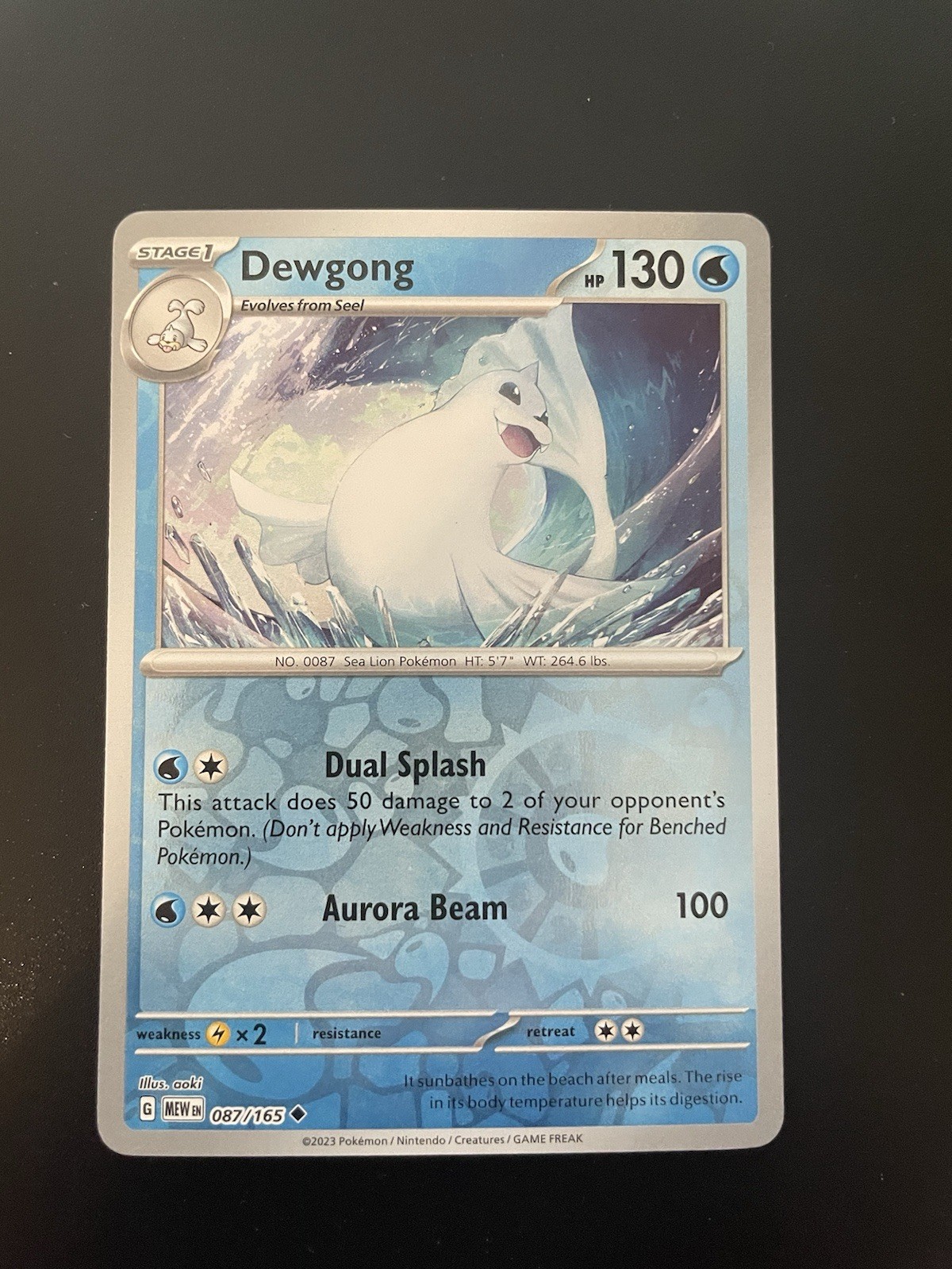 Dewgong #87/165 (Reverse Holo) (NM) SV: Scarlet & Violet 151 MEW Pokemon
