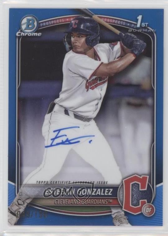 2025 Bowman Chrome Prospect Blue Refractor /150 Esteban Gonzalez #CPA-EGO Auto