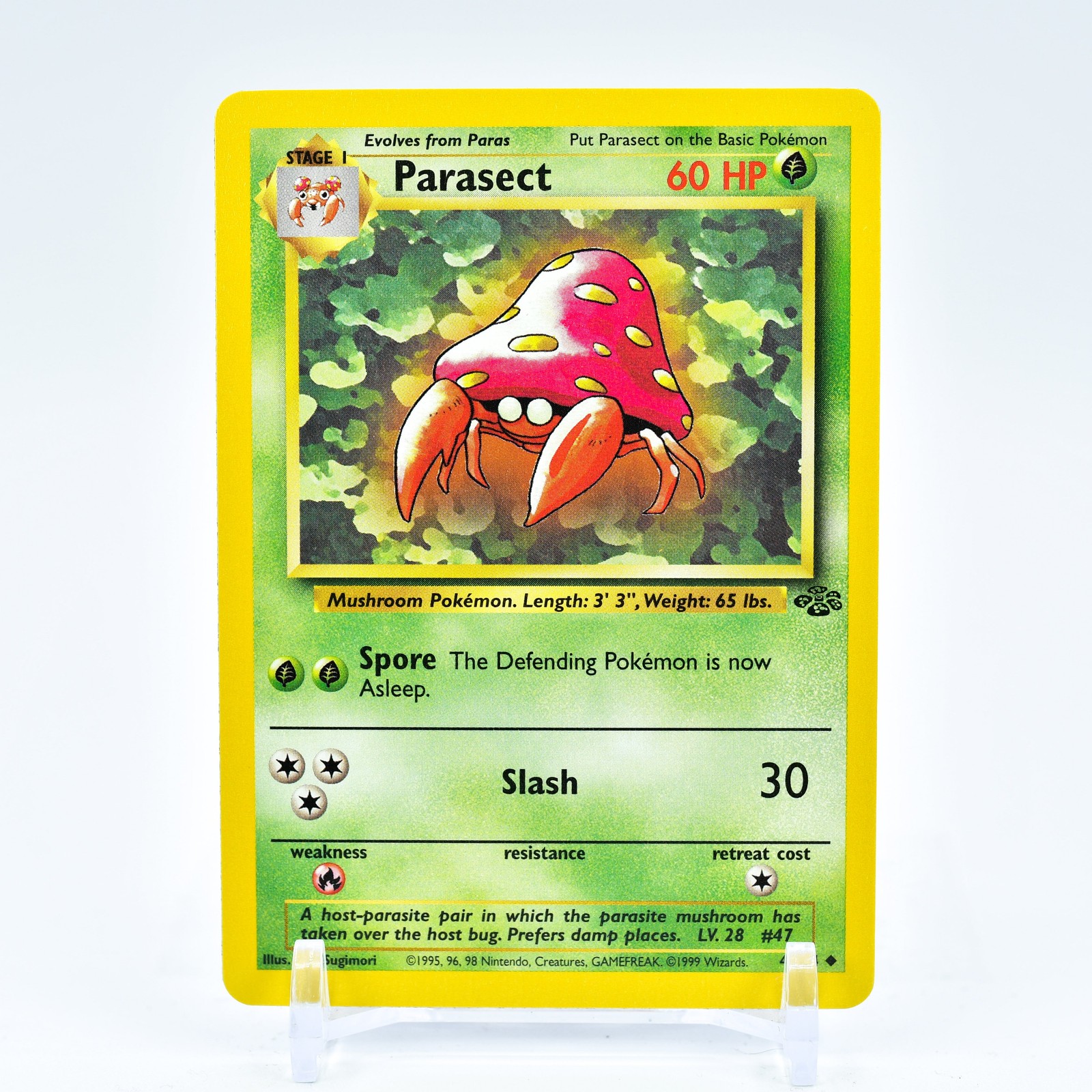 Parasect - 41/64 Jungle Unlimited Uncommon Pokemon - NM