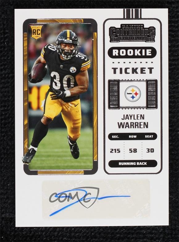 2022 Panini Contenders Rookie Ticket Jaylen Warren #286 Rookie Auto RC 1mi4