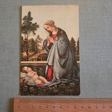 Vintage Postcard The Adoration of the Child by Filippino Lippi.