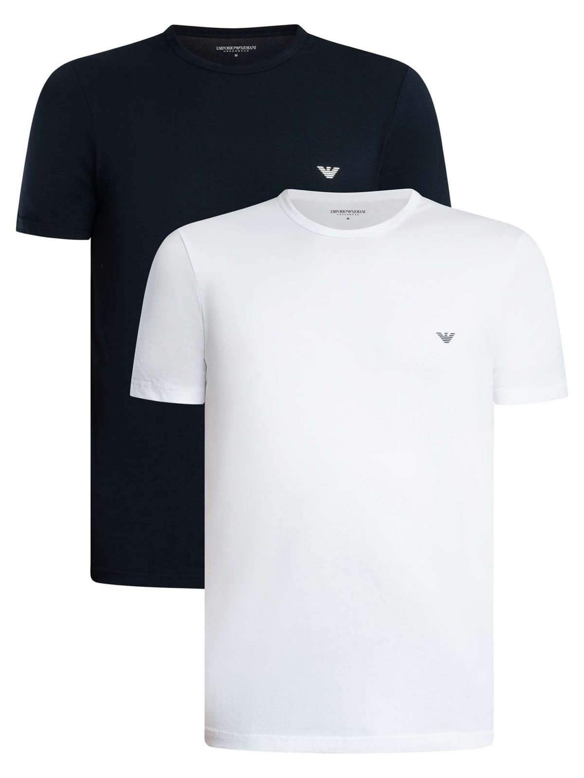 Emporio Armani Mens 2 Pack Lounge Crew Regular T-Shirt Multicoloured 16290₽