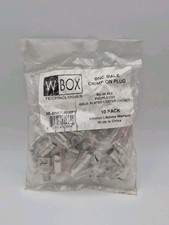 RG 58, 59, 6 Crimp On Male BNC Connector 10 Pack