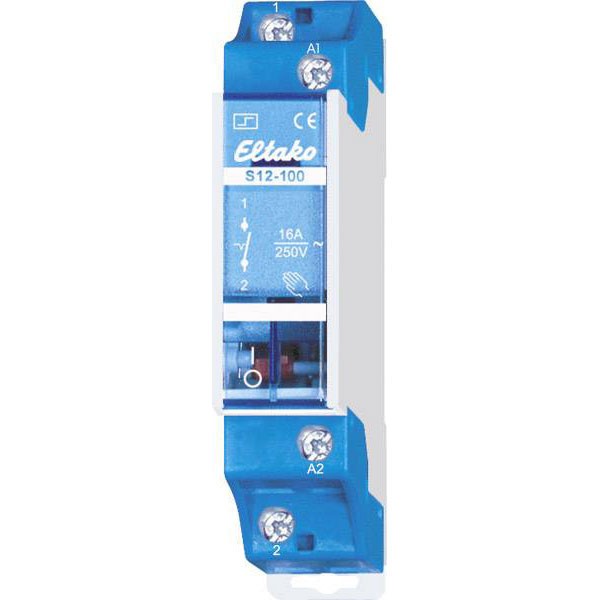 Eltako S12 Impulse Switch 12V 10A DIN Rail Manual Actuation