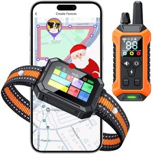 GPS Wireless Dog Fence System Collar with Training Remote, Free App, Custom GPS