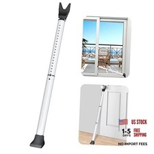 Upgraded Door Security Bar  Sliding Patio Bar, Heavy Duty 1 Pack White
