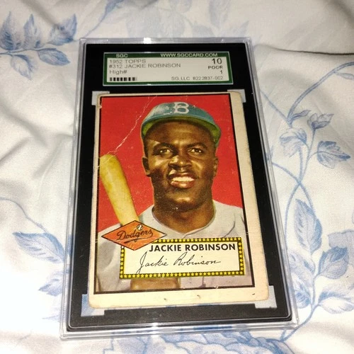 1952 Topps #312 Jackie Robinson SGC 1 Dodgers