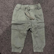 COUNTRY ROAD BOYS INFANT CHINO PANTS GREEN/KHAKI TROUSERS SIZE 12-18M