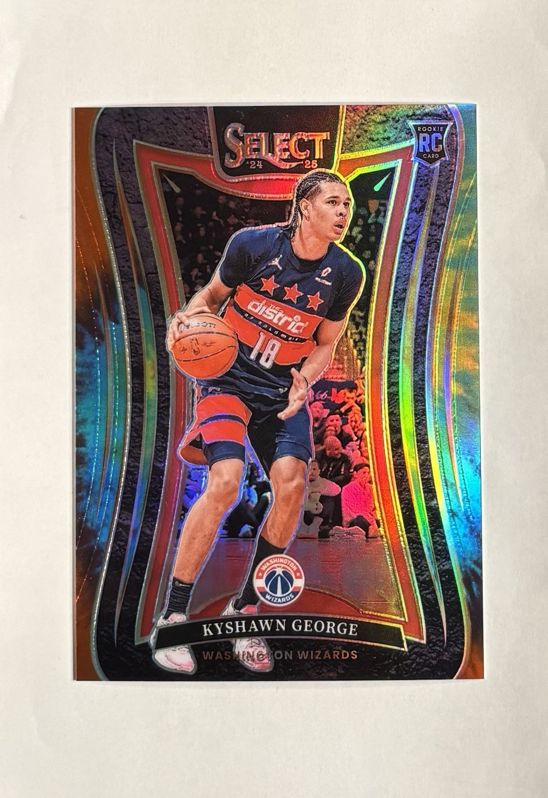 2024-25 Panini Select - Mezzanine Kyshawn George #374 Tie-Dye Prizm /25 (RC)