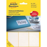 Etiketten Weiß Vielzwecketikett Pack Vielzweck-Etiketten Avery Zweckform 3329