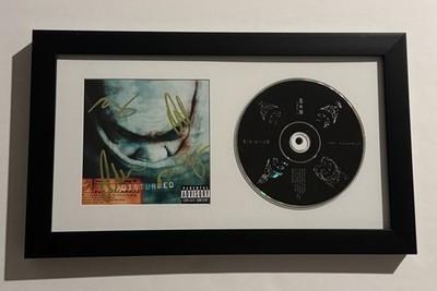 DISTURBED FULL BAND SIGNED SICKNESS CD FRAMED ROCK BAND DAVID DRAIMAN COA