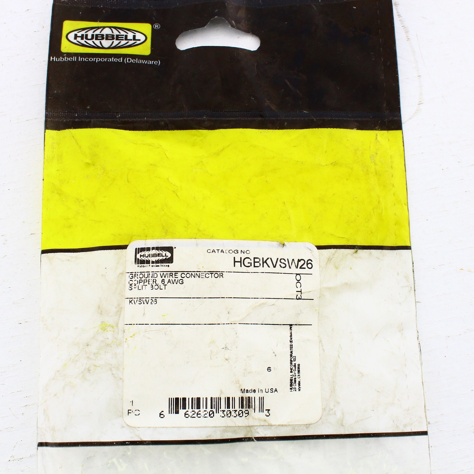 Hubbell HGBKVSW26 Ground Wire Connector Bonding Clamp  #6 to 2/0 AWG