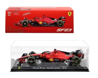 Bburago 1:24 Race F1 Ferrari SF-23 #16 Charles Leclerc with Case 18-26808 Model 