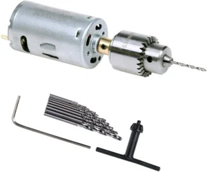 Portable Mini Electric Drill Diy Handheld With 10 Twist Bits For Pcb Wood Pla...