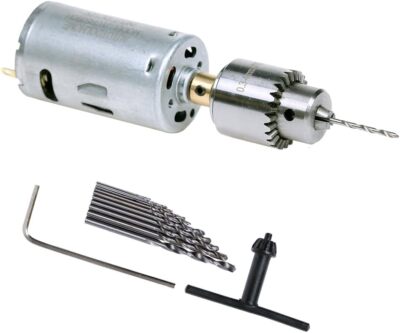 Portable Mini Electric Drill Diy Handheld With 10 Twist Bits For Pcb Wood Pla...