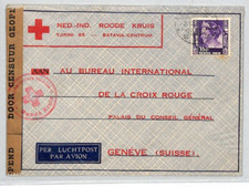 DUTCH EAST INDIES WW2 Censor Cover *RED CROSS* POW Ned-Indie GENEVA Batavia RC98