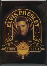 Magnet Elvis Presley 1950s Rock n Roll Music Icon Sun Records Memphis Retro 3.5"