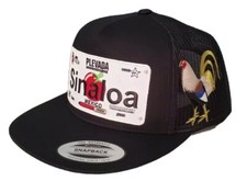 SINALOA PLACA HAT BLACK MESH SNAP BACK ADJUSTABLE NEW.
