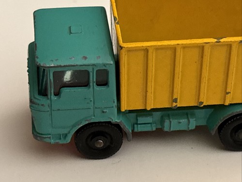 Matchbox Lesney No 47 DAF Green Tipper Container Truck Black Plastic Wheels 1969 - Picture 17 of 21