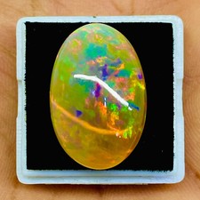 18.44 Cts Zertifiziert Natürlich Äthiopische Opal Oval Flashy Welo Feuer Lose