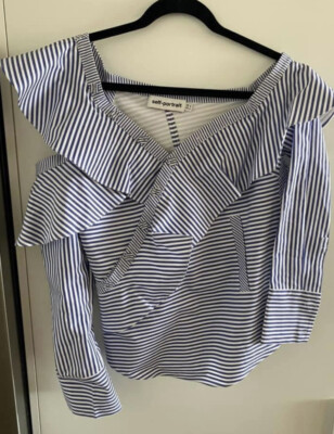 トップス mideal frill stripe tunic shirt Mideal mideal frill stripe tunic shirt