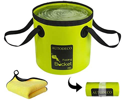 5 Gallon Collapsible Bucket Portable Water Container Wash Basin Fishing Bucket - Picture 1 of 8