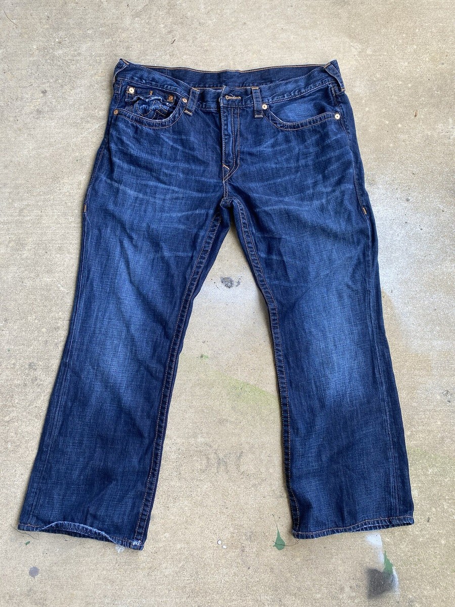 Vintage True Religion Jeans Mens 40x31 Blue Denim Boot Cut