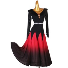 Latin Ballroom Dance Dress Modern Salsa Waltz Standard Long Dress F619 4 Colors