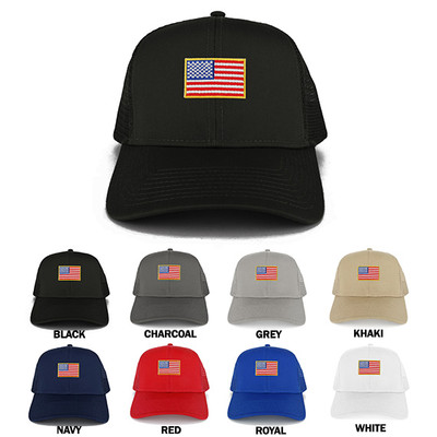 Casquette Trucker Armycrew – Patch Drapeau Américain – Camouflage Filet (livraison Offerte)