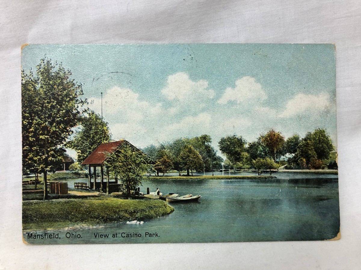 Vintage 19098 Mansfield Ohio Postcard Park | eBay