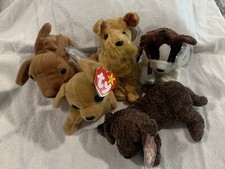 Ty Beanie Babies Lot Of 5 Dogs