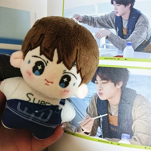 10cm KPOP Bangtan Boys Plush Baby Kim Seok JIN Doll Toy Pendant Original - Picture 9 of 26