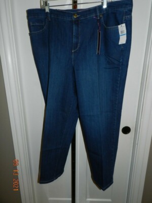 Women s 20W Short Gloria vanderbilt amanda Classic tapered leg jeans Blue Denim 