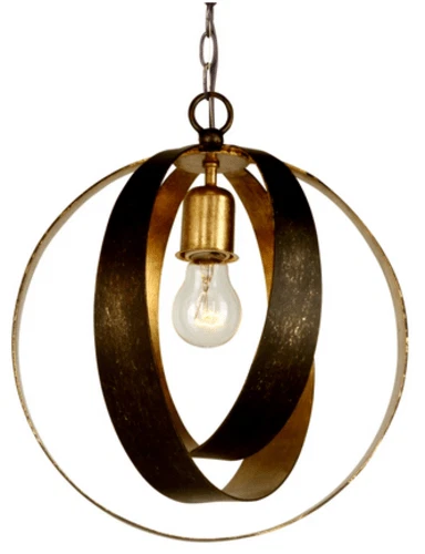 Crystorama Lighting Group 580-EB-GA Luna 12" Pendant English Bronze-Antique Gold - Picture 1 of 1