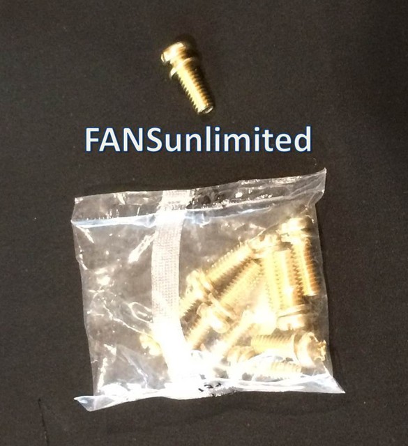 10 Pack Brass Finish Ceiling Fan Motor Screws Pack Of 6 For Sale