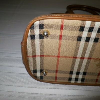 Vintage Burberrys Of London Nova Check Black Made in Italy Tote