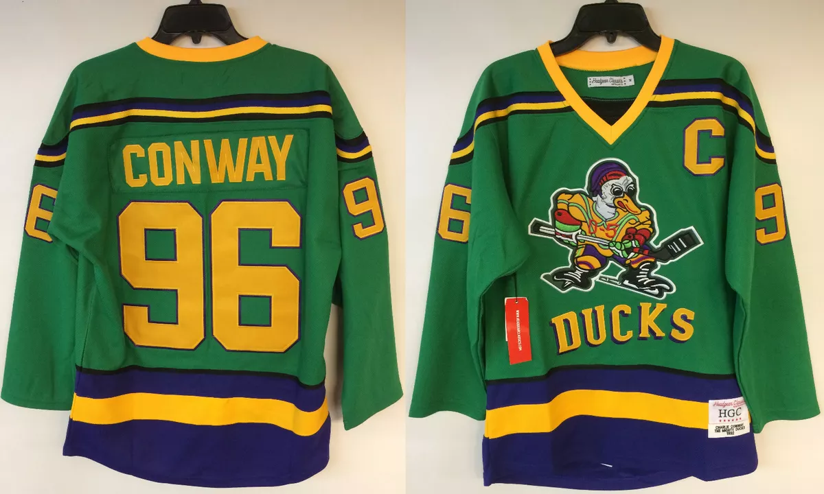 Charlie Conway #96 Mighty Ducks Movie Ice Hockey Jerseys Stitch