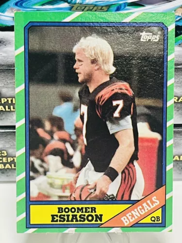 1986  TOPPS BOOMER ESIASON ROOKIE CARD #255 Cincinnati Bengals MVP