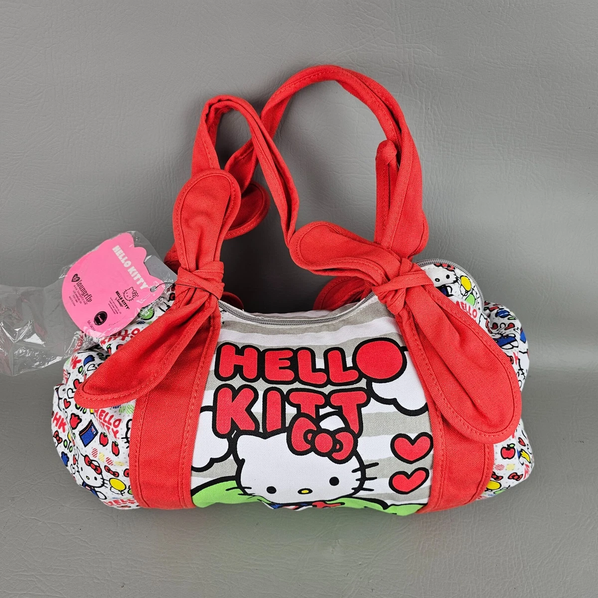 RARE Hello kitty x Loungefly x Sanrio 2010 Canvas Tote Bag Purse All Over Print