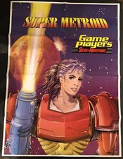 Super Metroid / Earthworm Jim Super Nintendo Game Players Magazine Promo Poster