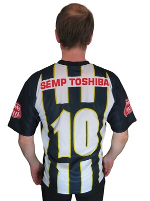 Vintage 90s Pele Libertadores Santos Toshiba FC Soccer Jersey Mens