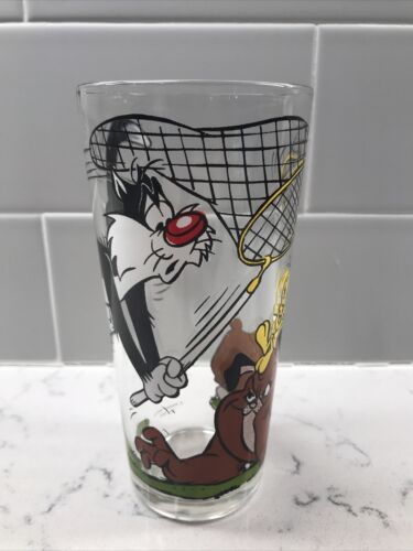 Vintage Pepsi 1976 Looney Tunes - Tweety Bird In Nest & Sylvester Cat Glass!
