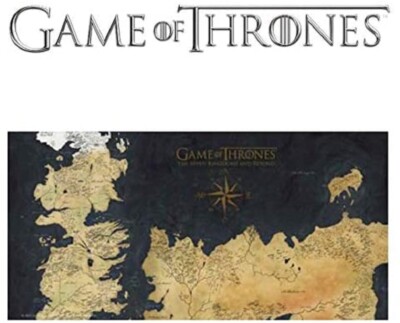 Game of Thrones GOT Westeros Map Seven Kingdoms Beyond