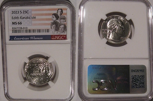 2023 S Edith Kanaka'ole 25c NGC MS 66 American Women Quarter