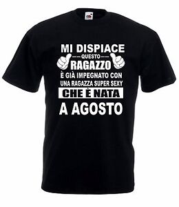 T Shirt Maglietta J1638 Idea Regalo Compleanno Fidanzato Nato A Agosto Ebay